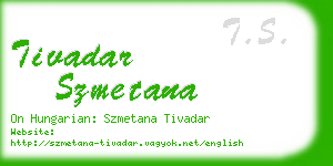 tivadar szmetana business card